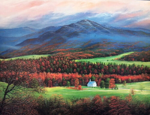 Rich Mountain Methodist Matted Print by Randall Ogle