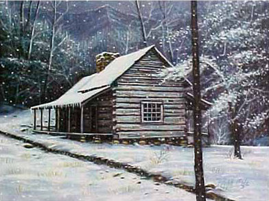 Ogle Cabin Winter by Randall Ogle