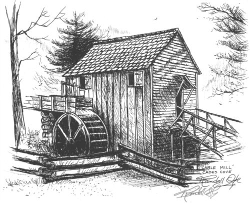 Cable Mill Pen and Ink by Randall Ogle