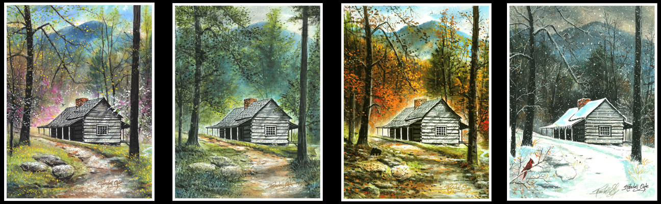 Seasons of Ogle Cabin by Randall Ogle