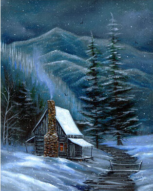 Snow Cabin by Randall Ogle