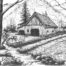 Gnatty Branch Barn Pen and Ink Drawing by Randall Ogle