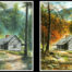 Seasons of Ogle Cabin by Randall Ogle